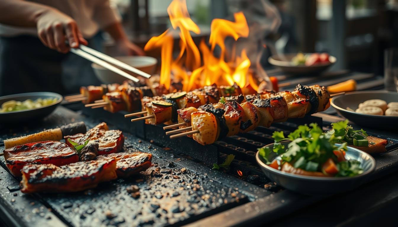 Fresh seasonal ingredients arranged for home cooking