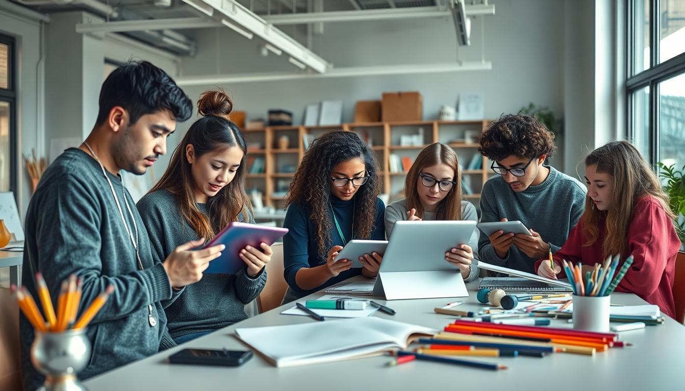 Student preparing for exams with study materials